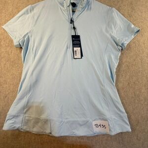 Greyson SS Hailey II Quarter Zip Shirt Mineral Mist Blue LFA23K66 Womens Large